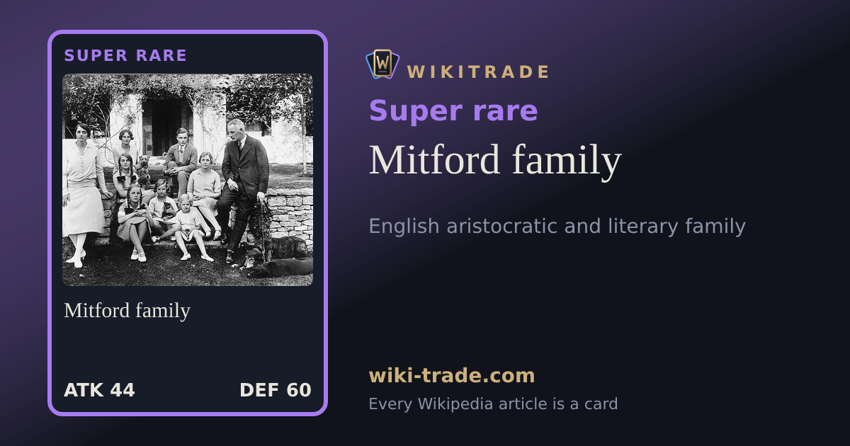 Mitford family — Super rare card