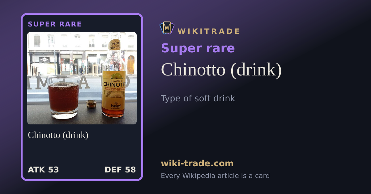 Chinotto (drink) — Super rare card