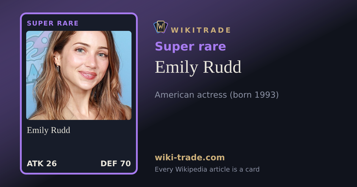 Emily Rudd — Super rare card