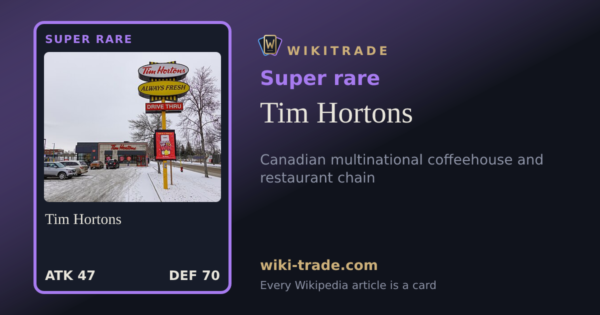 Tim Hortons — Super rare card