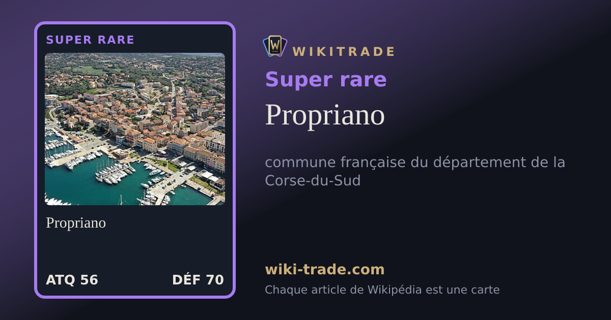 Propriano — carte Super rare