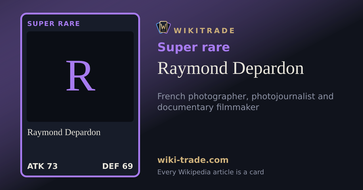 Raymond Depardon — Super rare card