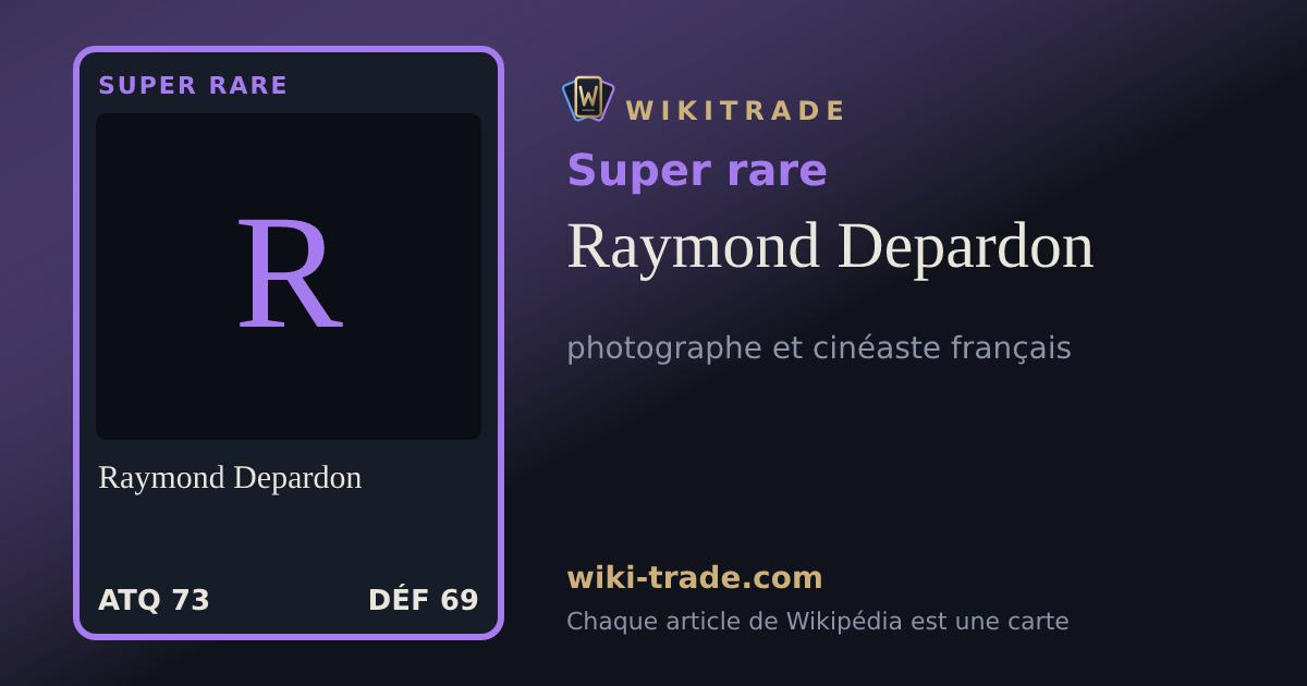 Raymond Depardon — carte Super rare