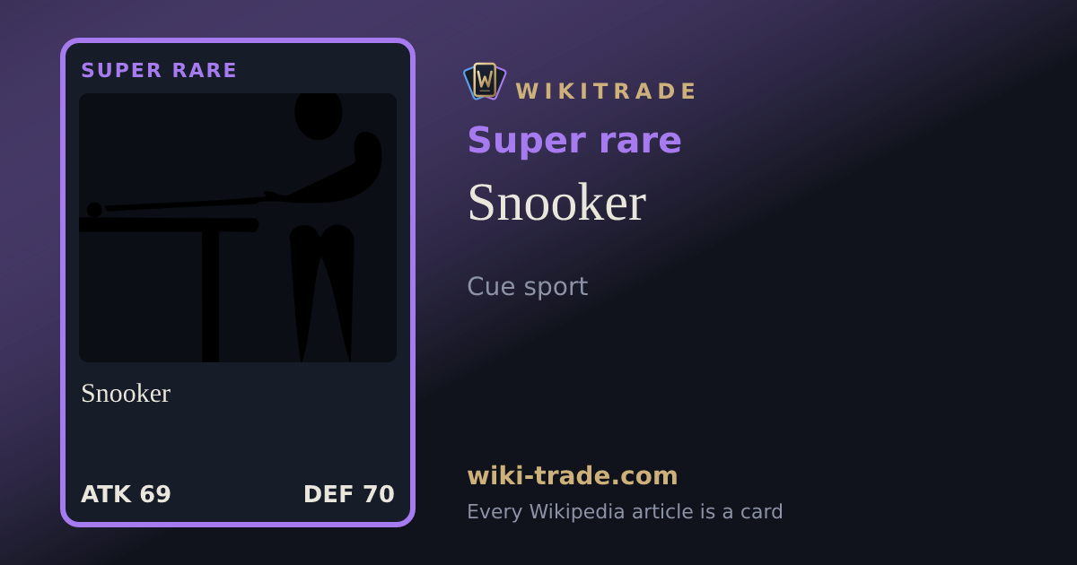 Snooker — Super rare card