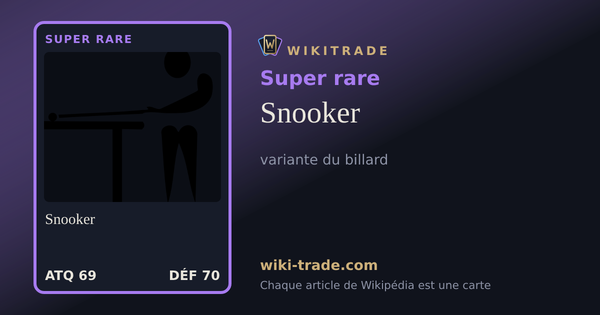 Snooker — carte Super rare