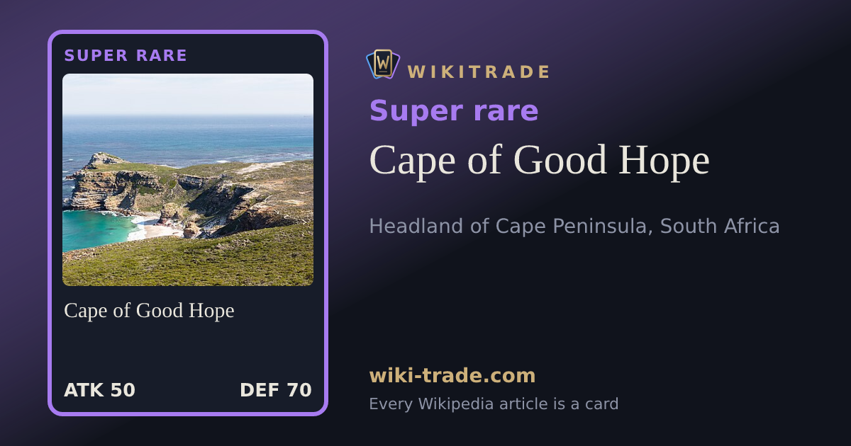 Cape of Good Hope — Super rare card