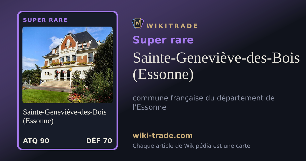 Sainte-Geneviève-des-Bois (Essonne) — carte Super rare