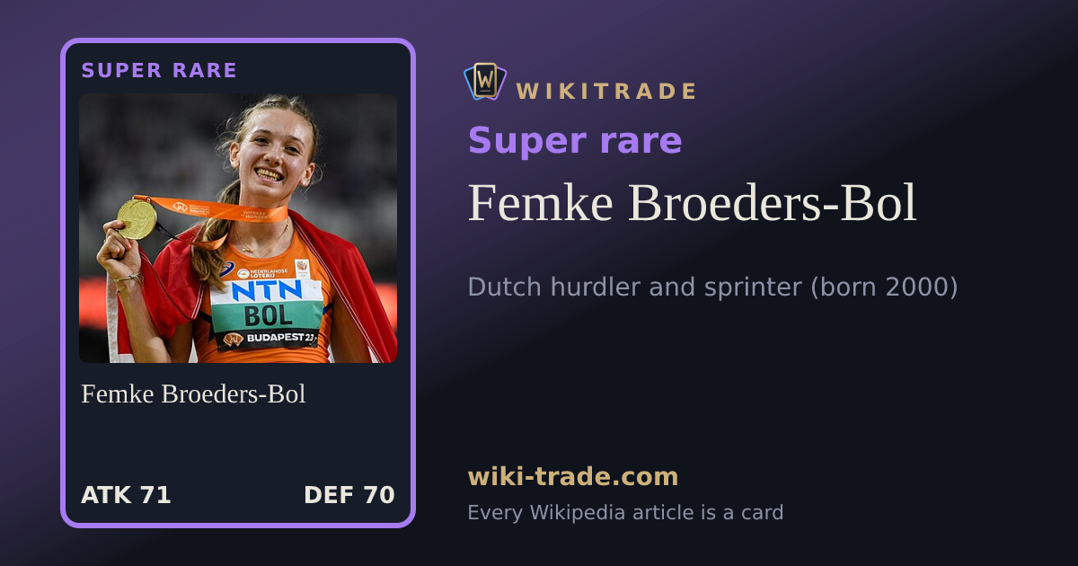 Femke Broeders-Bol — Super rare card