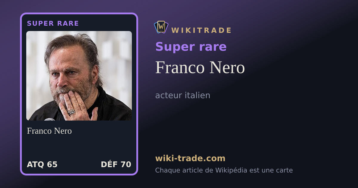 Franco Nero — carte Super rare