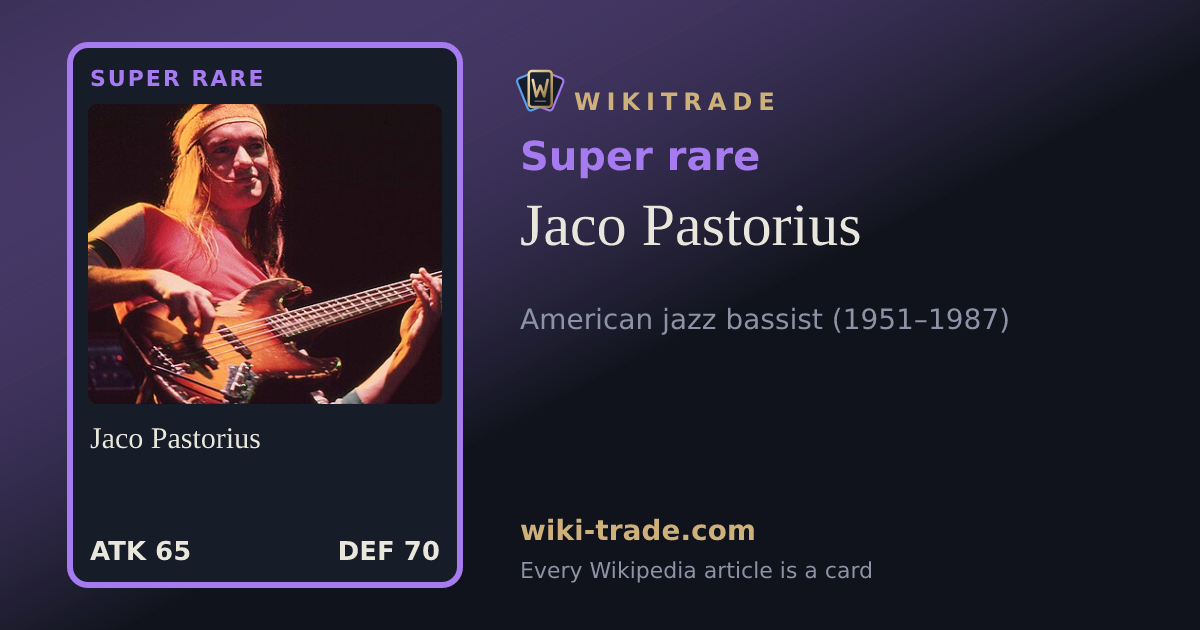 Jaco Pastorius — Super rare card