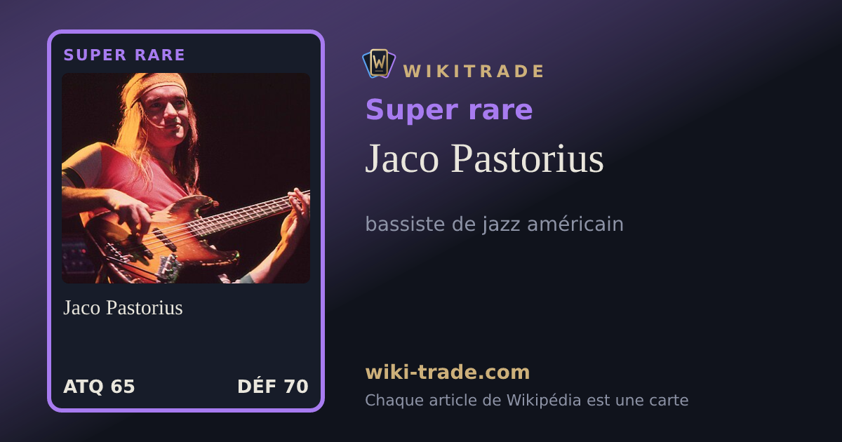Jaco Pastorius — carte Super rare