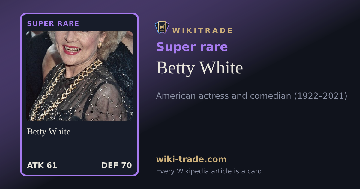 Betty White — Super rare card
