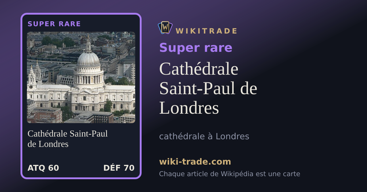 Cathédrale Saint-Paul de Londres — carte Super rare