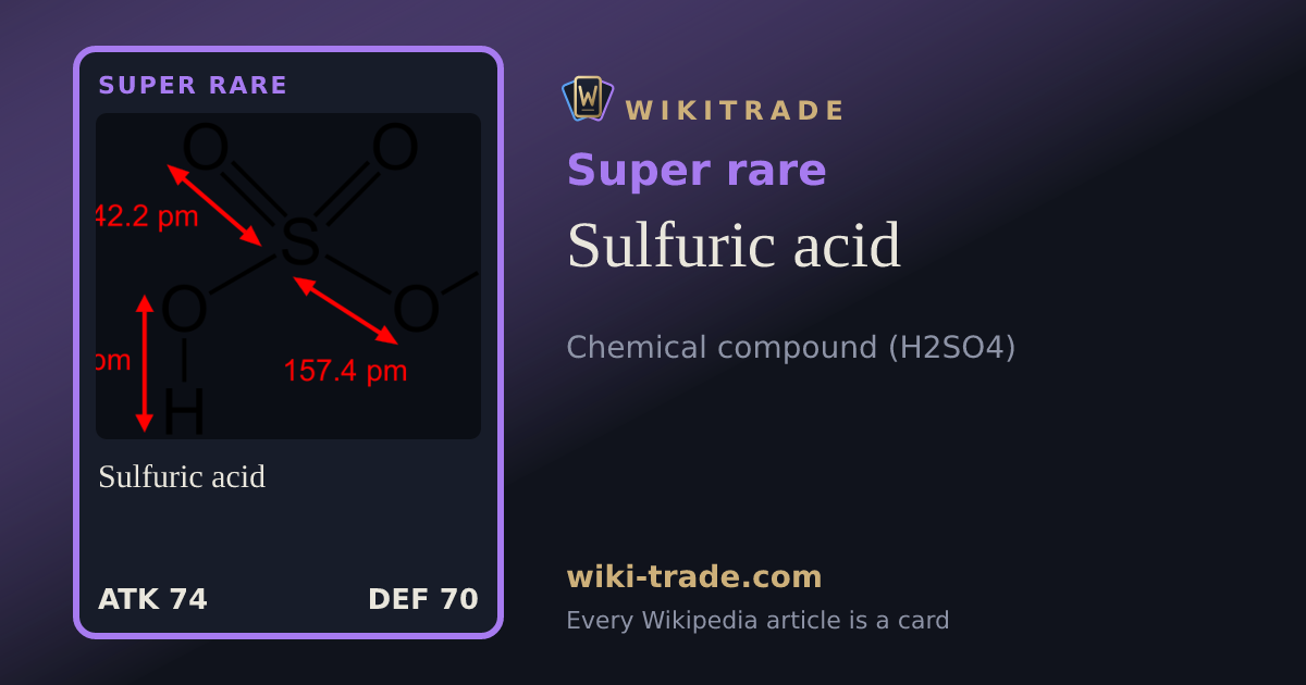 Sulfuric acid — Super rare card