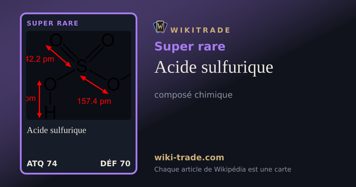 Acide sulfurique — carte Super rare