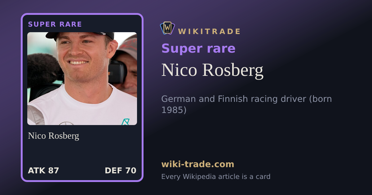 Nico Rosberg — Super rare card