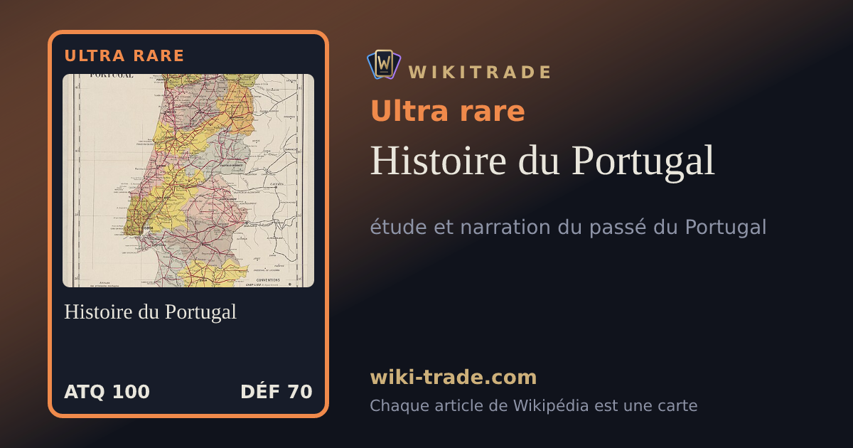 Histoire du Portugal — carte Ultra rare