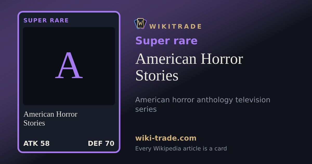 American Horror Stories — Super rare card