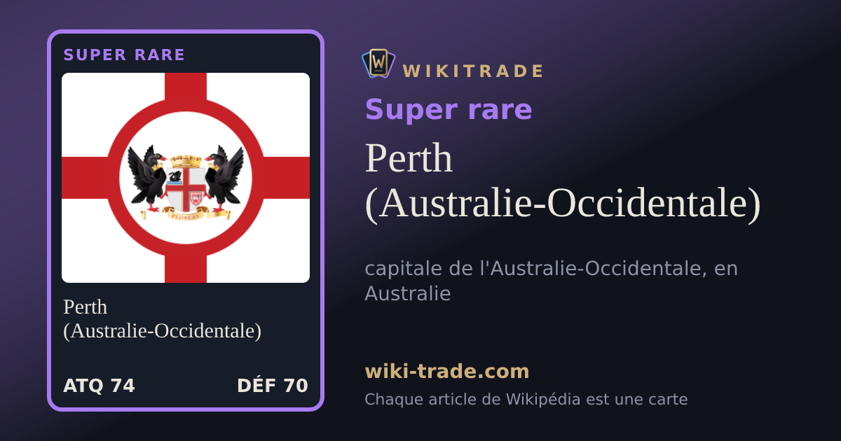Perth (Australie-Occidentale) — carte Super rare