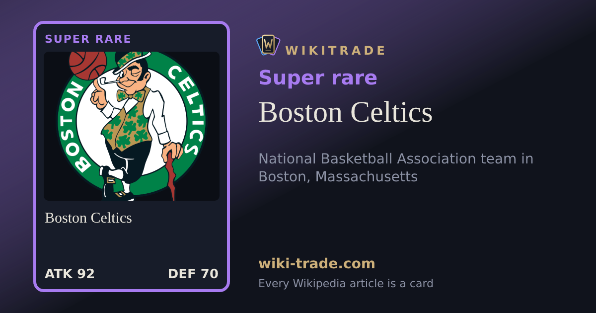 Boston Celtics — Super rare card