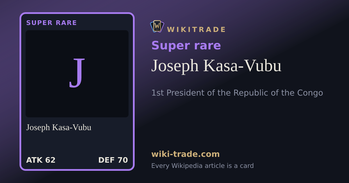 Joseph Kasa-Vubu — Super rare card