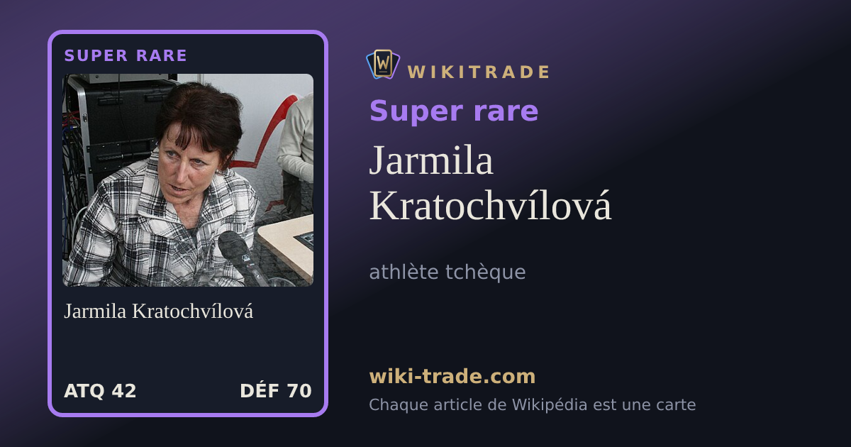 Jarmila Kratochvílová — carte Super rare