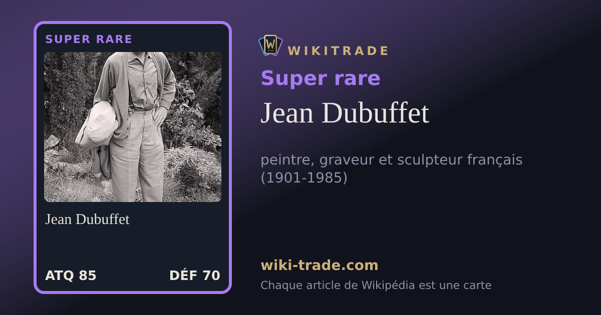 Jean Dubuffet — carte Super rare