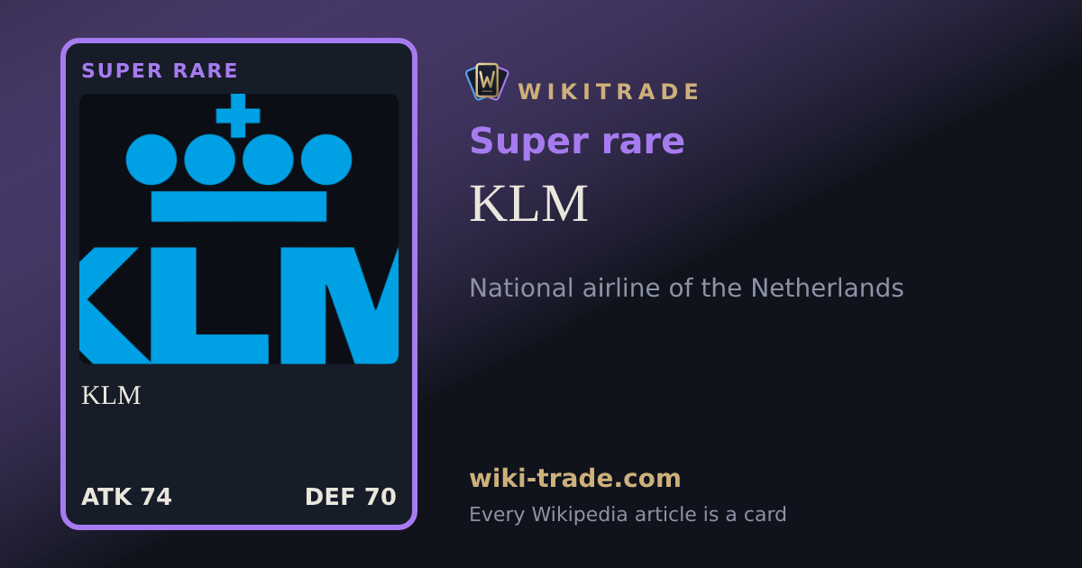 KLM — Super rare card