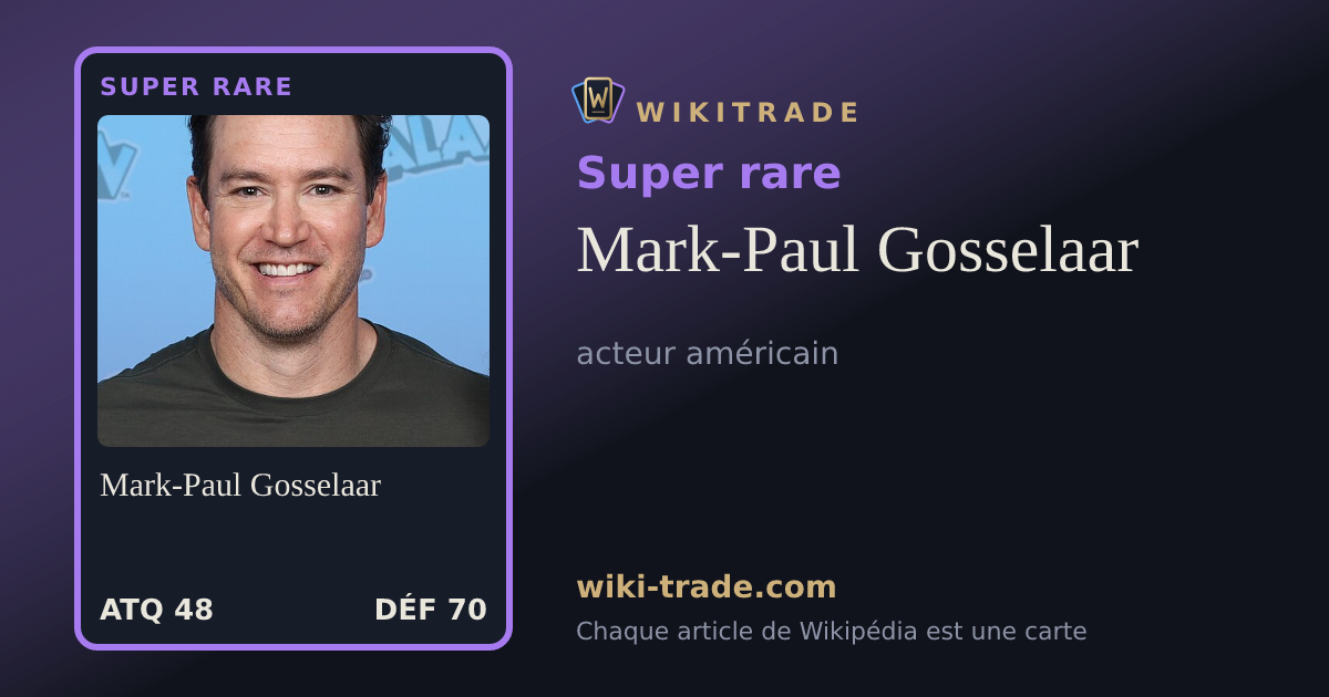 Mark-Paul Gosselaar — carte Super rare
