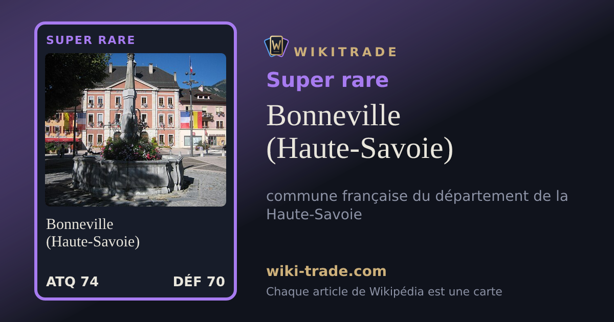 Bonneville (Haute-Savoie) — carte Super rare