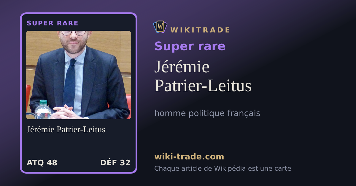 Jérémie Patrier-Leitus — carte Super rare