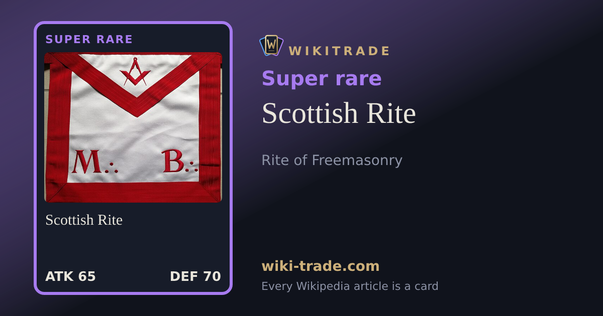 Scottish Rite — Super rare card