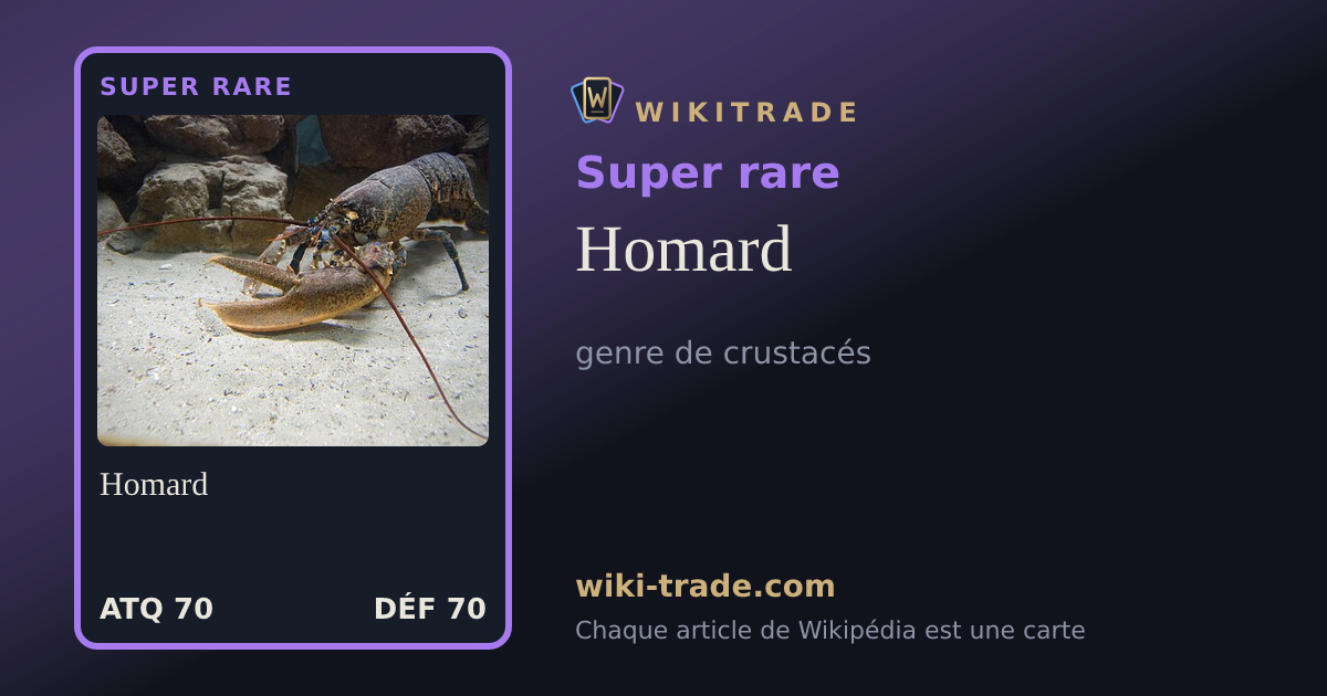 Homard — carte Super rare