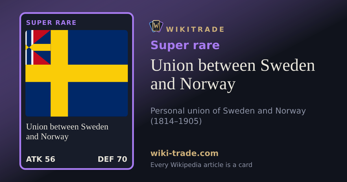 Union between Sweden and Norway — Super rare card