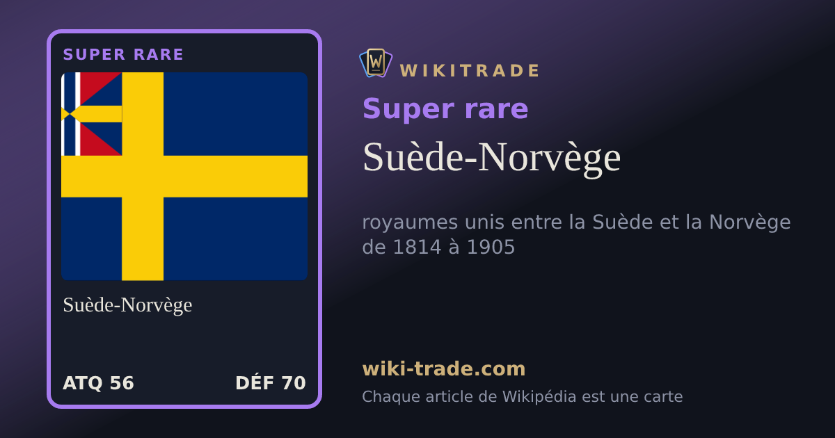 Suède-Norvège — carte Super rare