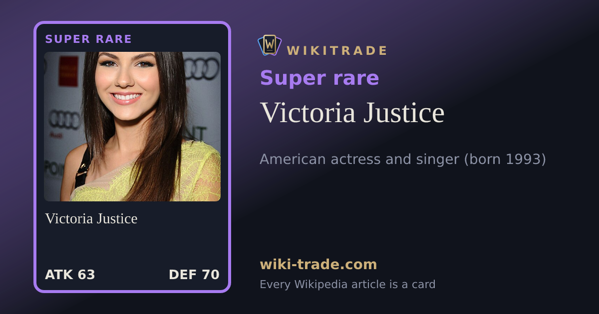 Victoria Justice — Super rare card