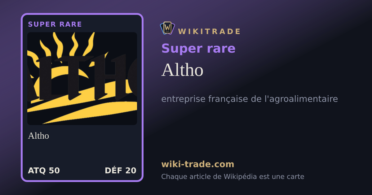 Altho — carte Super rare
