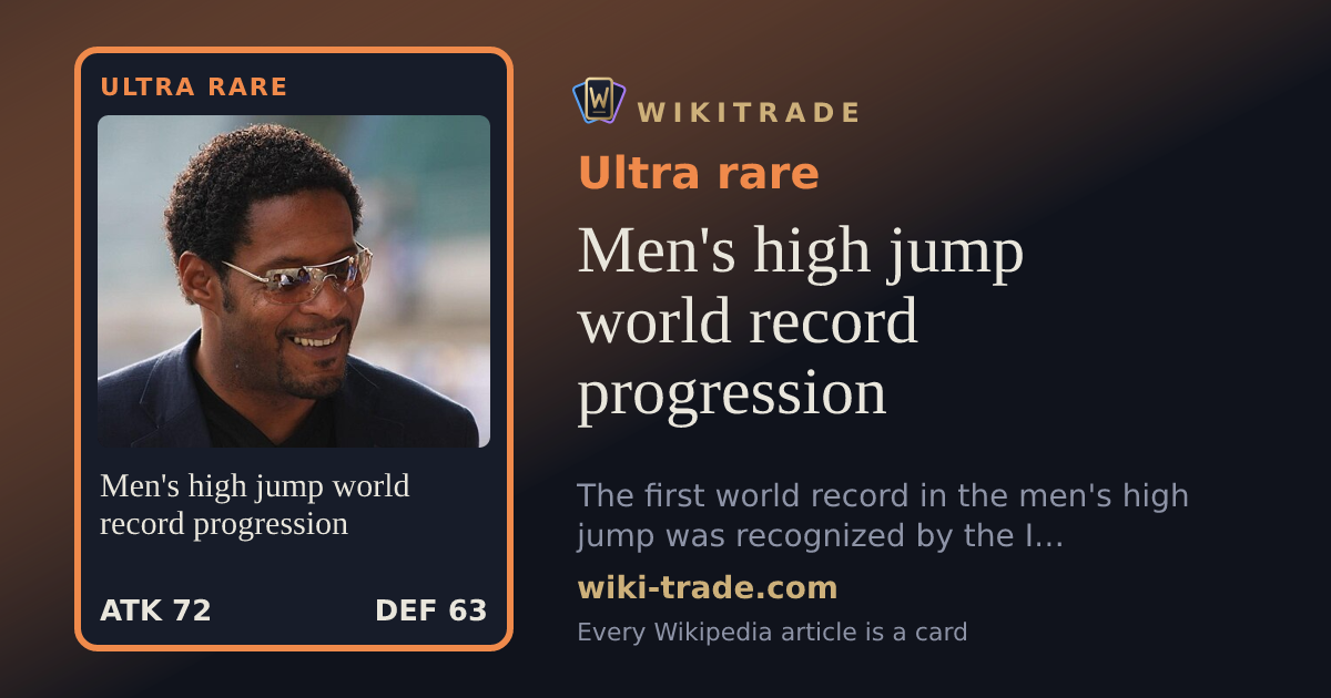 Men's high jump world record progression — Ultra rare card