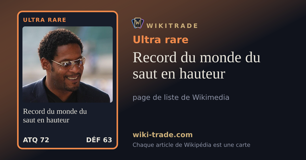 Record du monde du saut en hauteur — carte Ultra rare