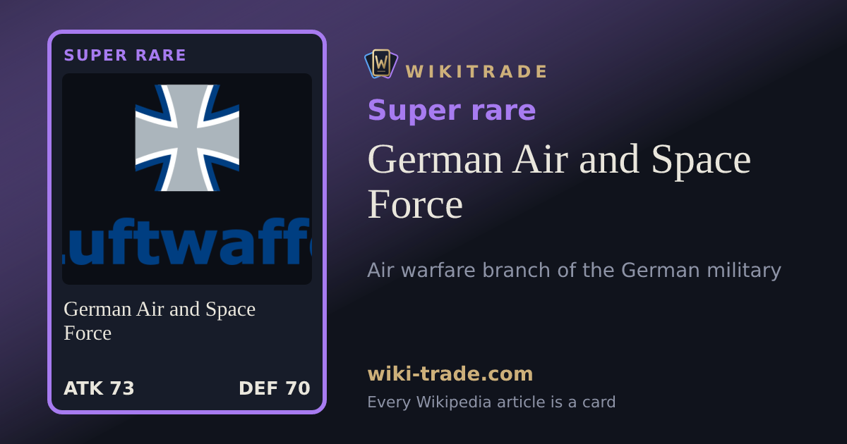 German Air and Space Force — Super rare card
