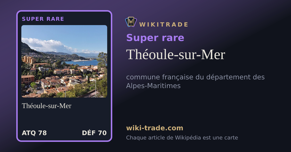 Théoule-sur-Mer — carte Super rare