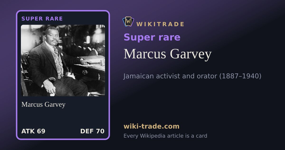 Marcus Garvey — Super rare card