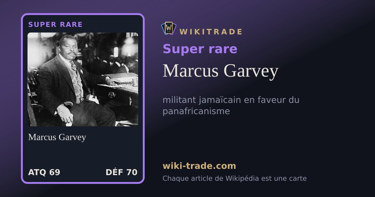 Marcus Garvey — carte Super rare