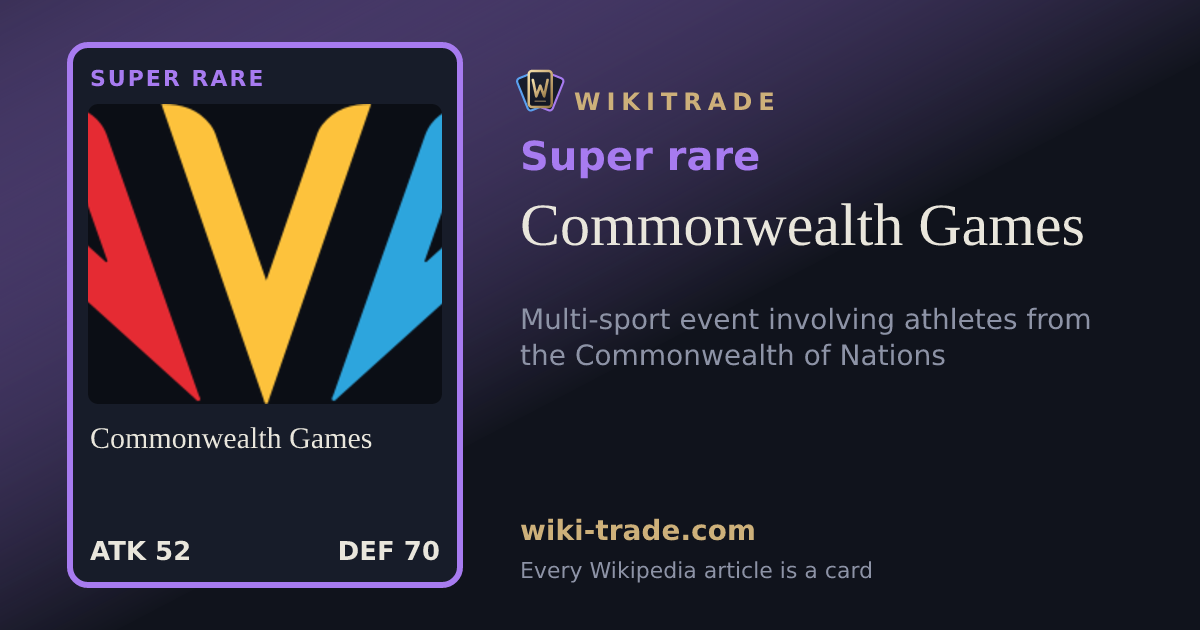 Commonwealth Games — Super rare card