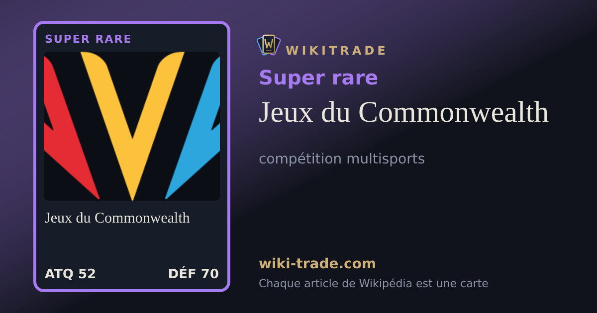 Jeux du Commonwealth — carte Super rare