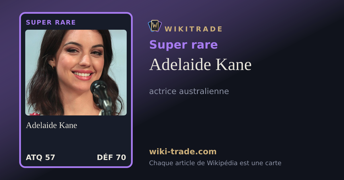 Adelaide Kane — carte Super rare