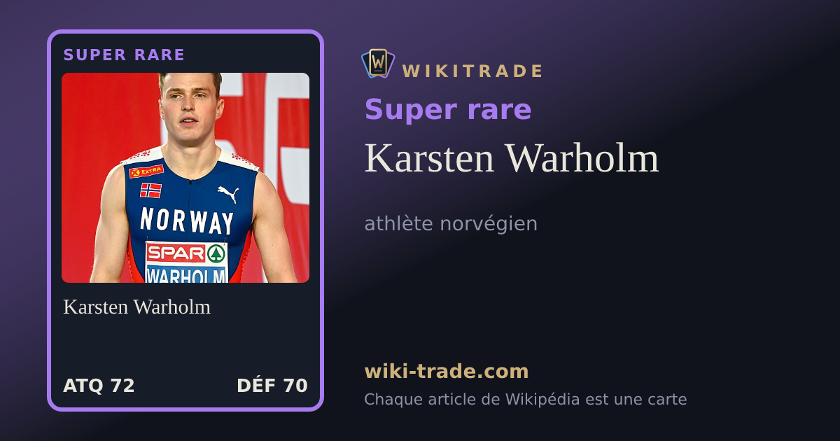 Karsten Warholm — carte Super rare