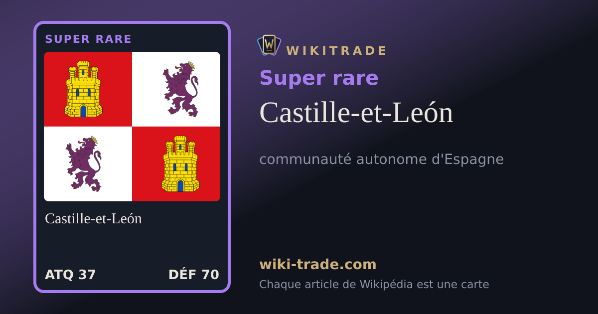Castille-et-León — carte Super rare