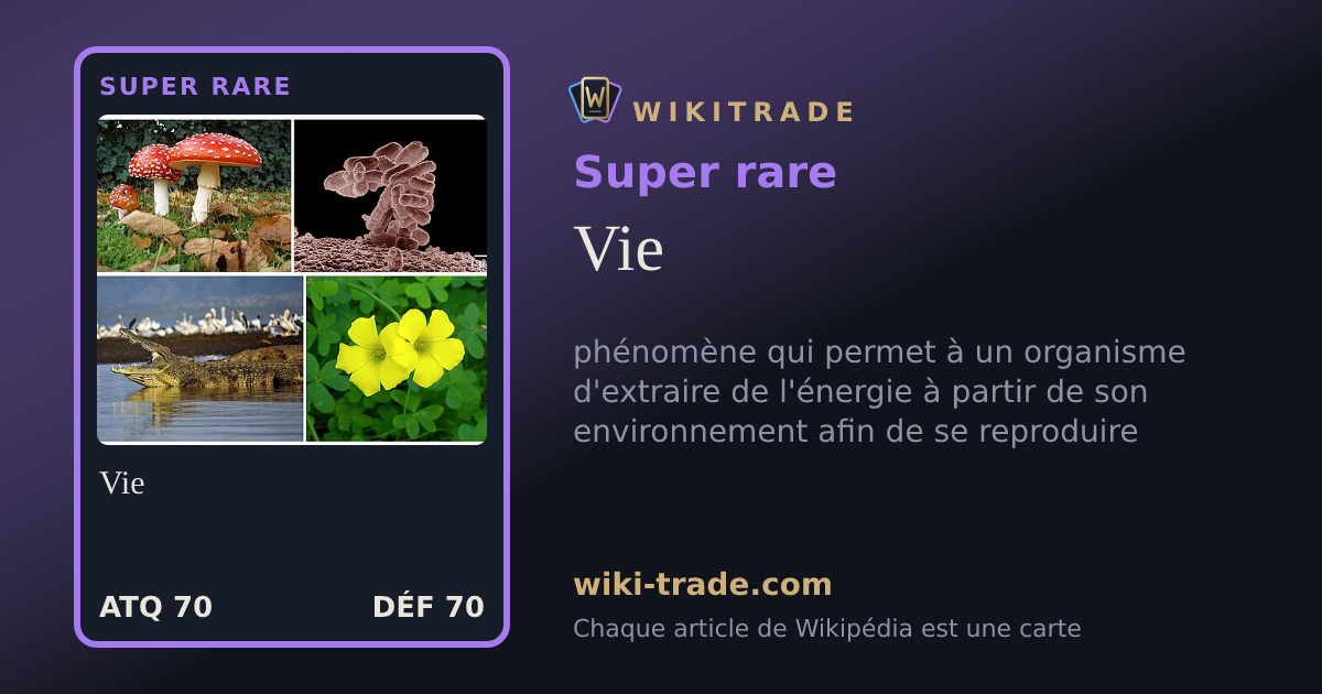 Vie — carte Super rare