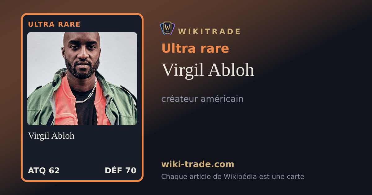 Virgil Abloh — carte Ultra rare